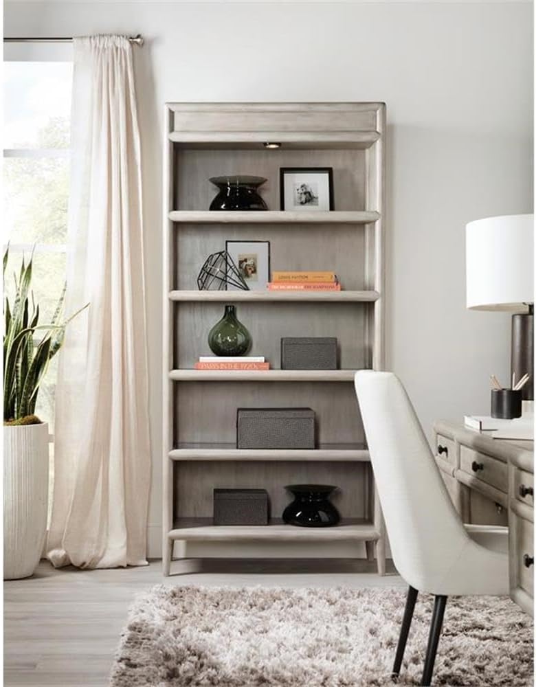 BOWERY HILL Modern/Contemporary Home Office Bookcase in Gray Wood