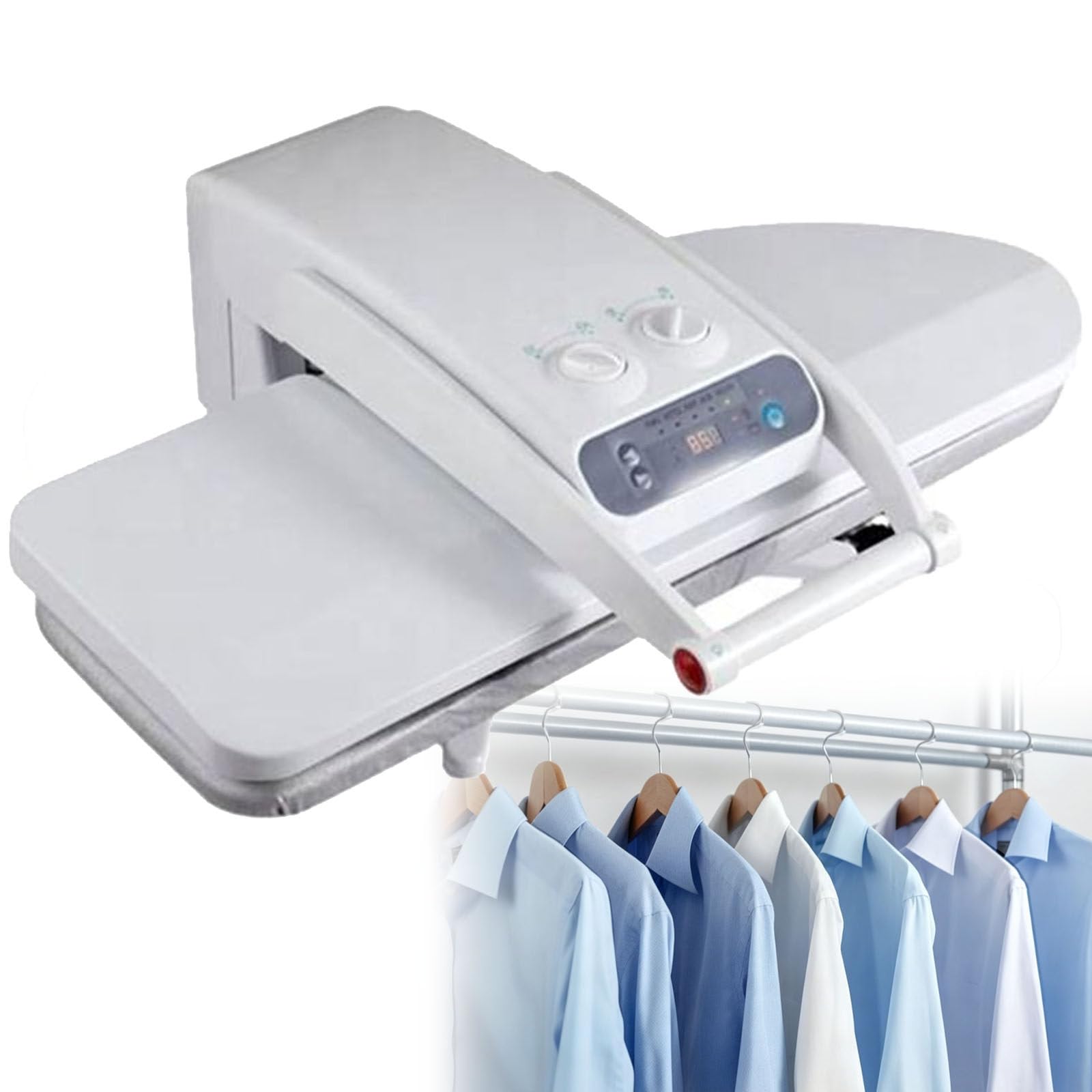 Máquina de prensado a Vapor Inteligente, Prensa Digital para Telas WithoutStand | plancha de vapor inteligente para ropa,apagado automático de seguridad,para algodón, lino, lana, seda y nailon