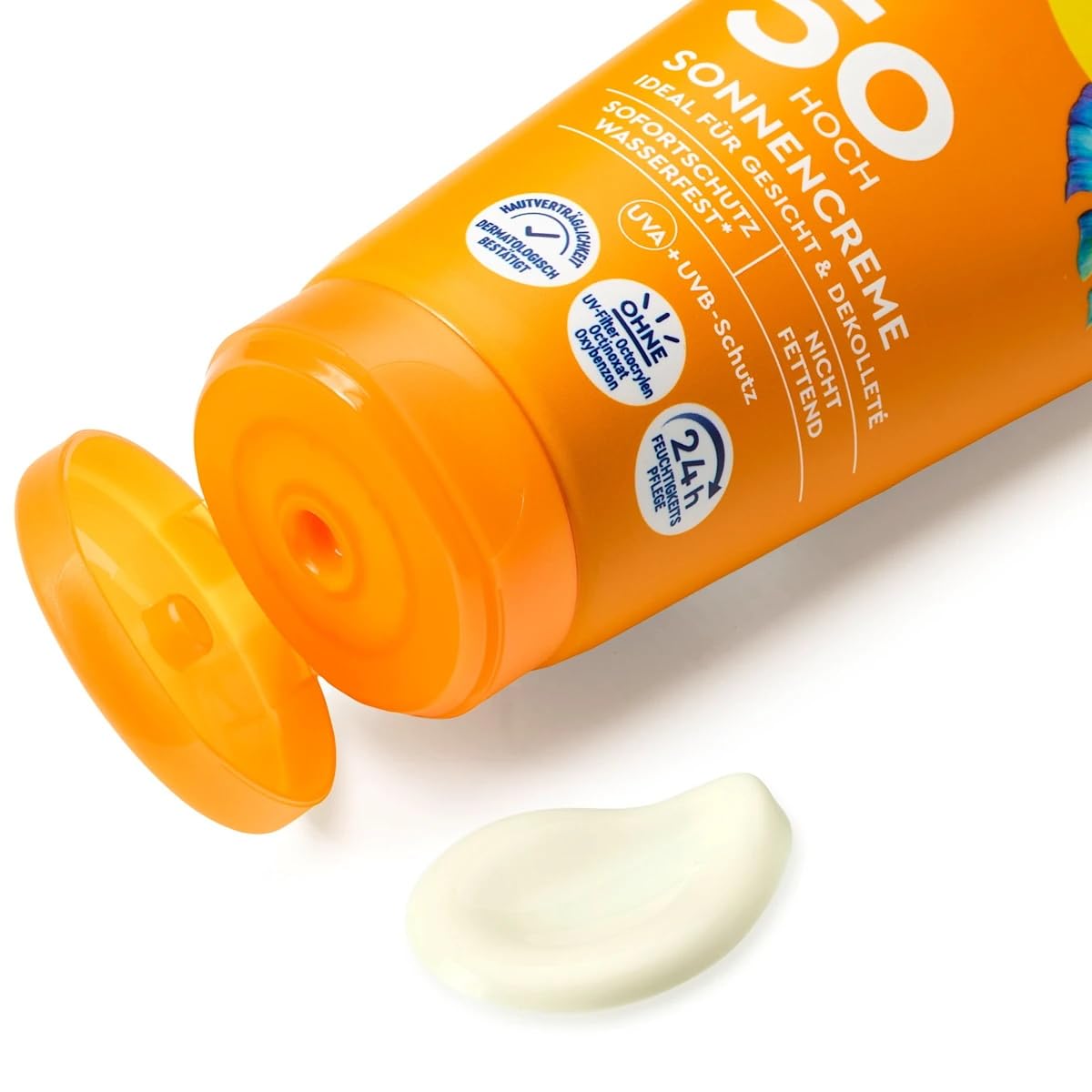 SUNDANCE Sonnencreme LSF 50 (100 ml) – Wasserfeste Sonnenmilch fürs Gesicht & Dekolleté – 24h Feuchtigkeit mit Vitamin E & Glycerin – Vegane Gesichts-Sonnencreme ohne Octocrylen & Mikroplastik | Wasserfest, 24h Feuchtigkeit, Vitamin E & Glycerin, Vegan, O