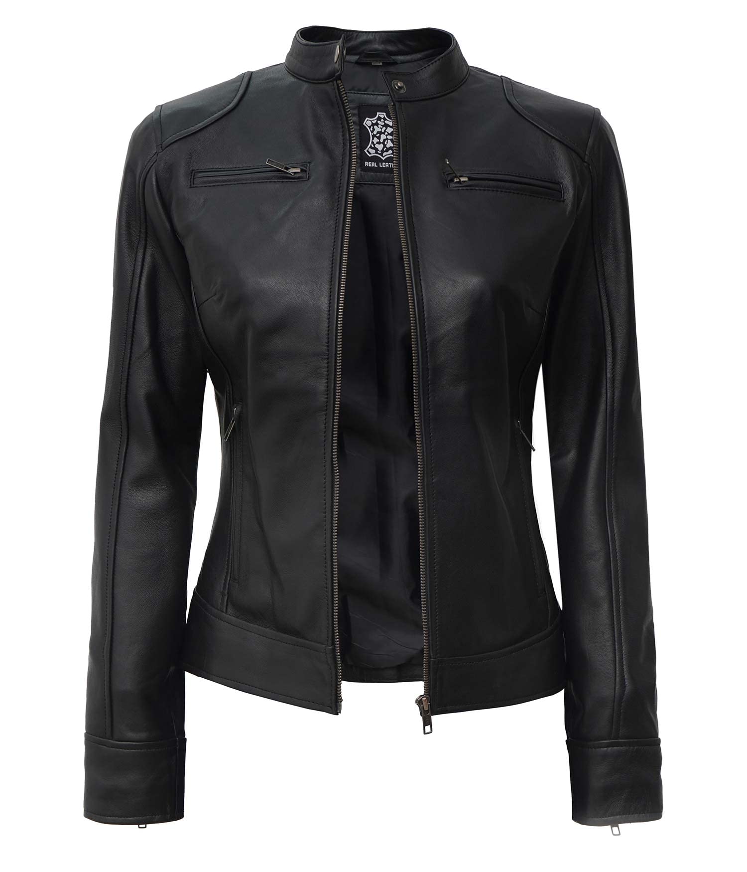 fjacketsLeather Jacket Women Real Lambskin Leather Women Jackets For Womens Stylish Leather Jackets