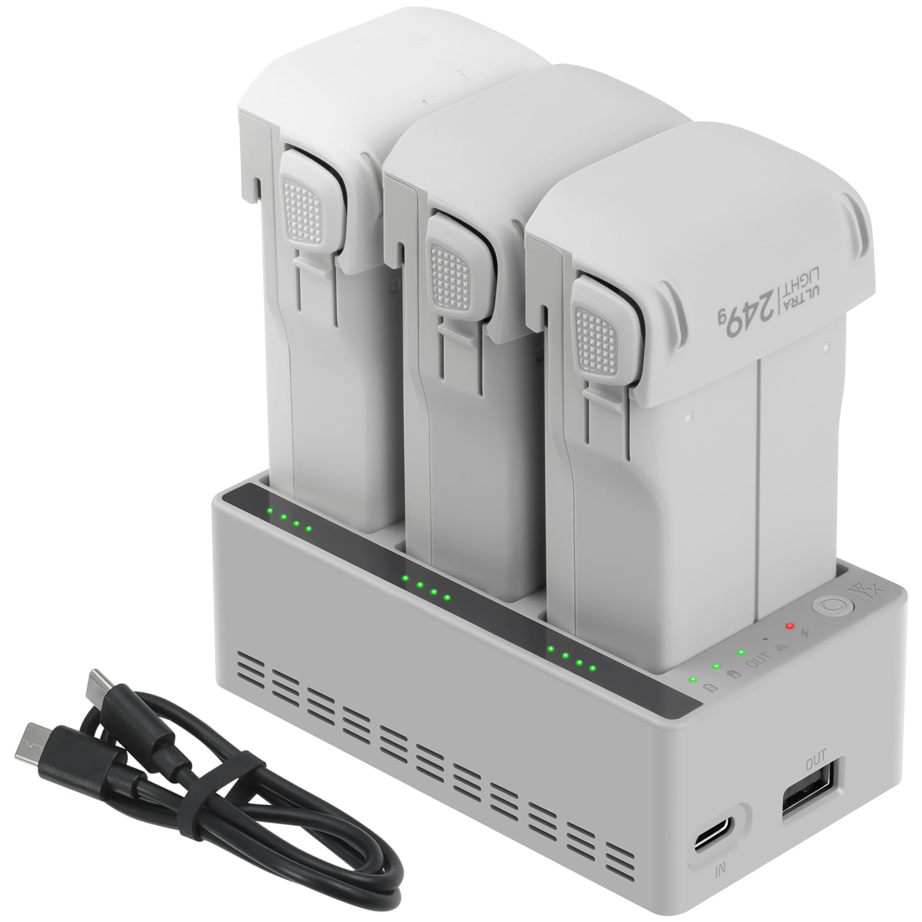 Caricabatterie da 100 W rapido per DJI Lito 1 X1, stazione di ricarica bidirezionale, hub di ricarica, carica 3 batterie, accessorio per la ricarica della batteria del drone