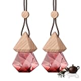 Car Air Freshener Hanging, 2 Pcs All Season Zen Tea Scent Drift Car Air Freshener, Wooden Fragrance Expanding Bottle Cap, 10ml Per Bottle, Used for Car Decoration and Fresh Air (All season Zen tea)