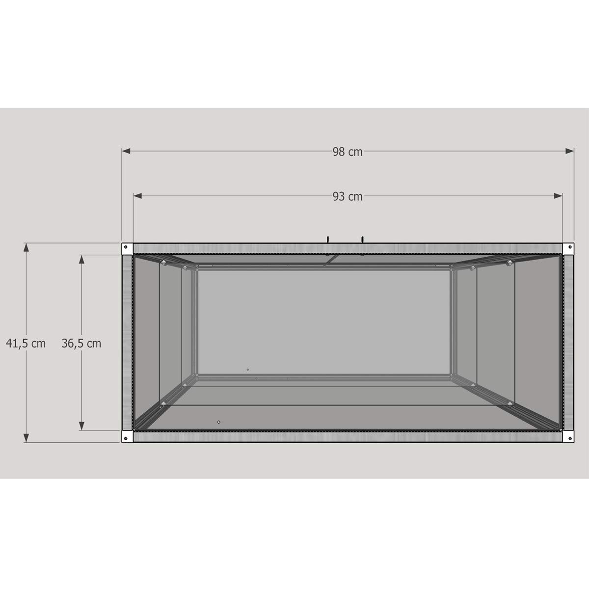 Thekenvitrine & Geschäftsvitrine 41,5 x 98 x 95 cm - Glasvitrine abschließbar & Spiegelrückwand - mit Beleuchtung - ideal für Drogerien, Apotheken & Geschäfte