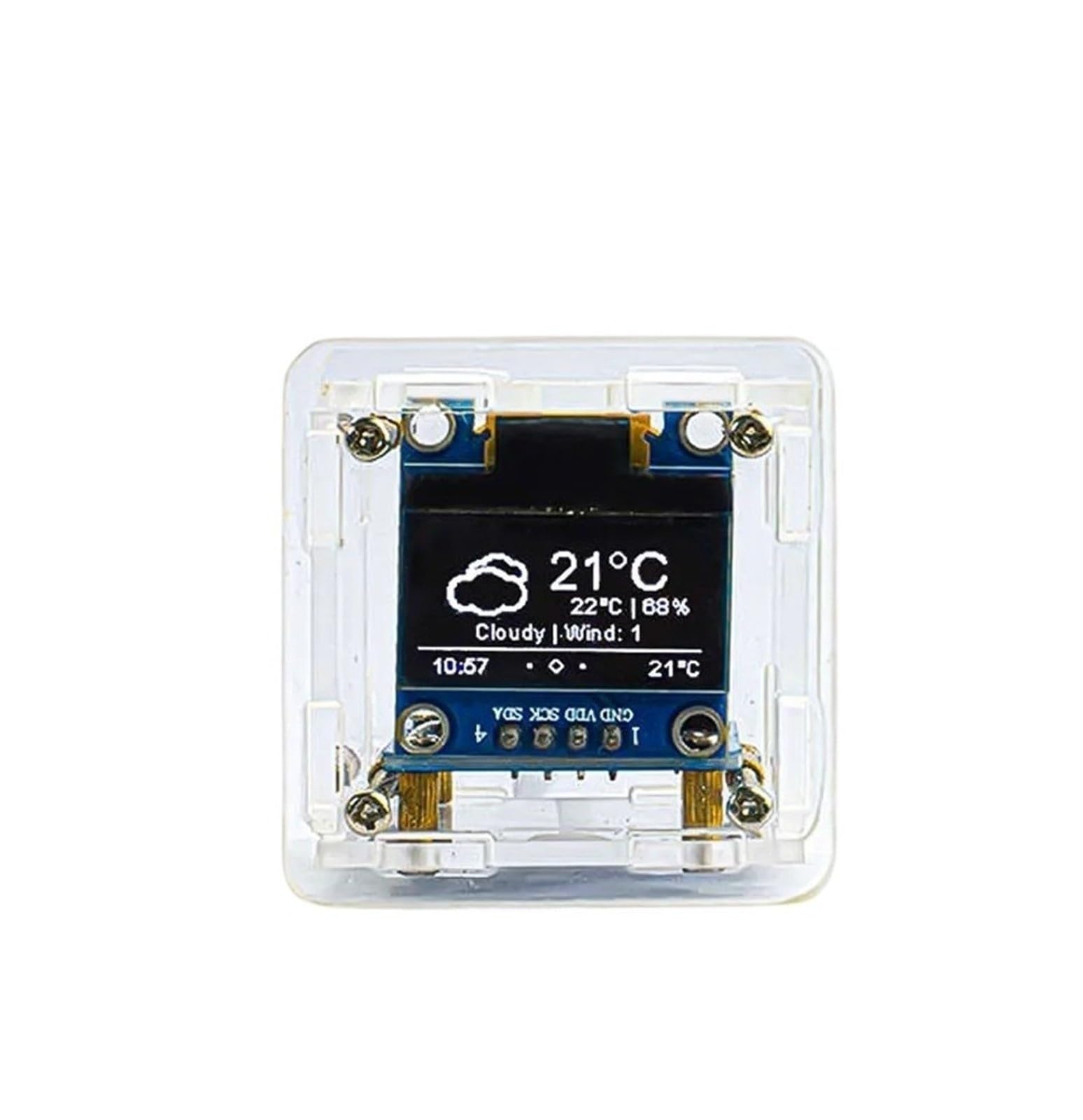 ChuFort ESP8266 Mini zegar pogodowy DIY zestaw zegara cyfrowego WIFI dla elektroniki