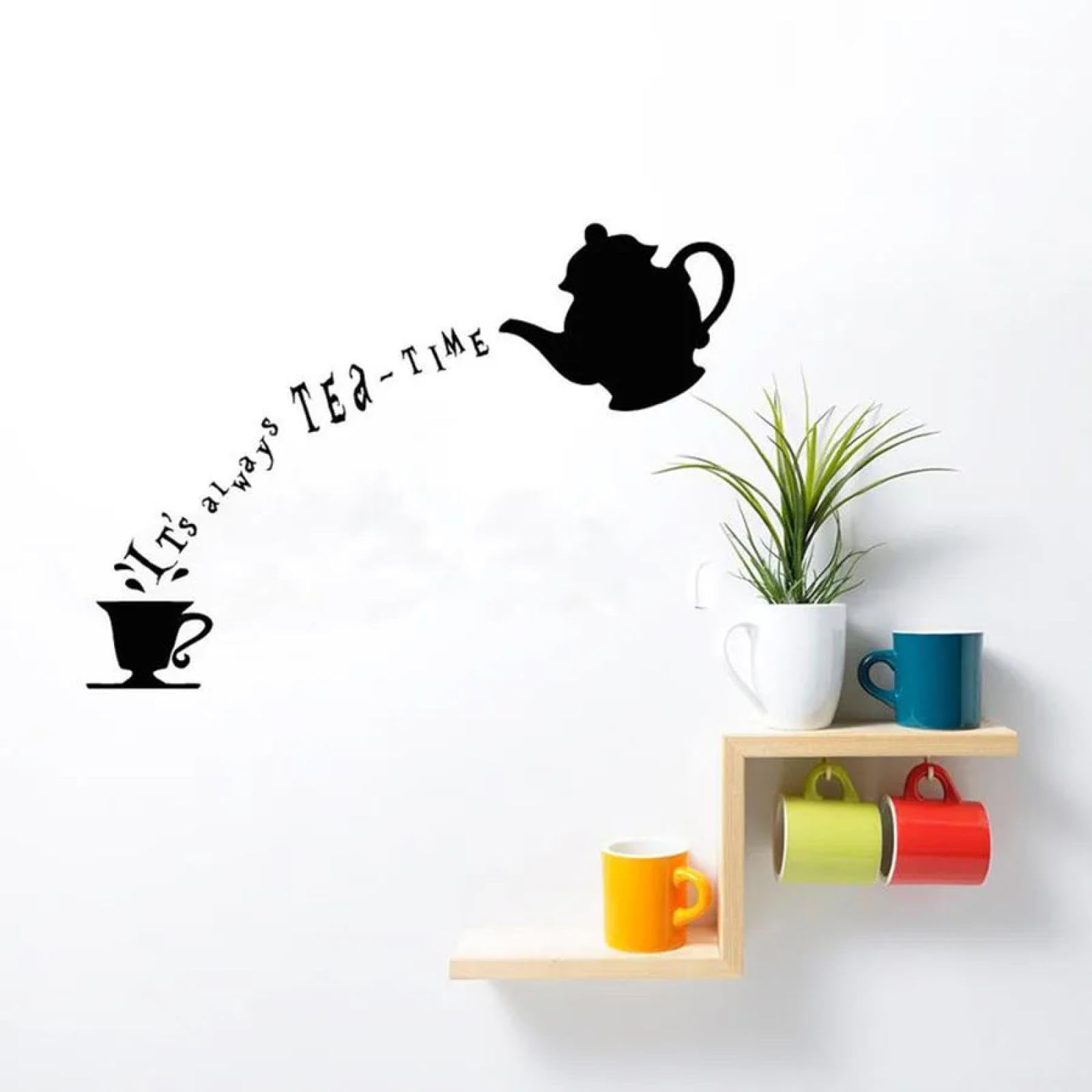 Creative Kettle wall Sticker Vinyl Sticker Decal Kitchen Dining Decal Art Wallpaper/Black