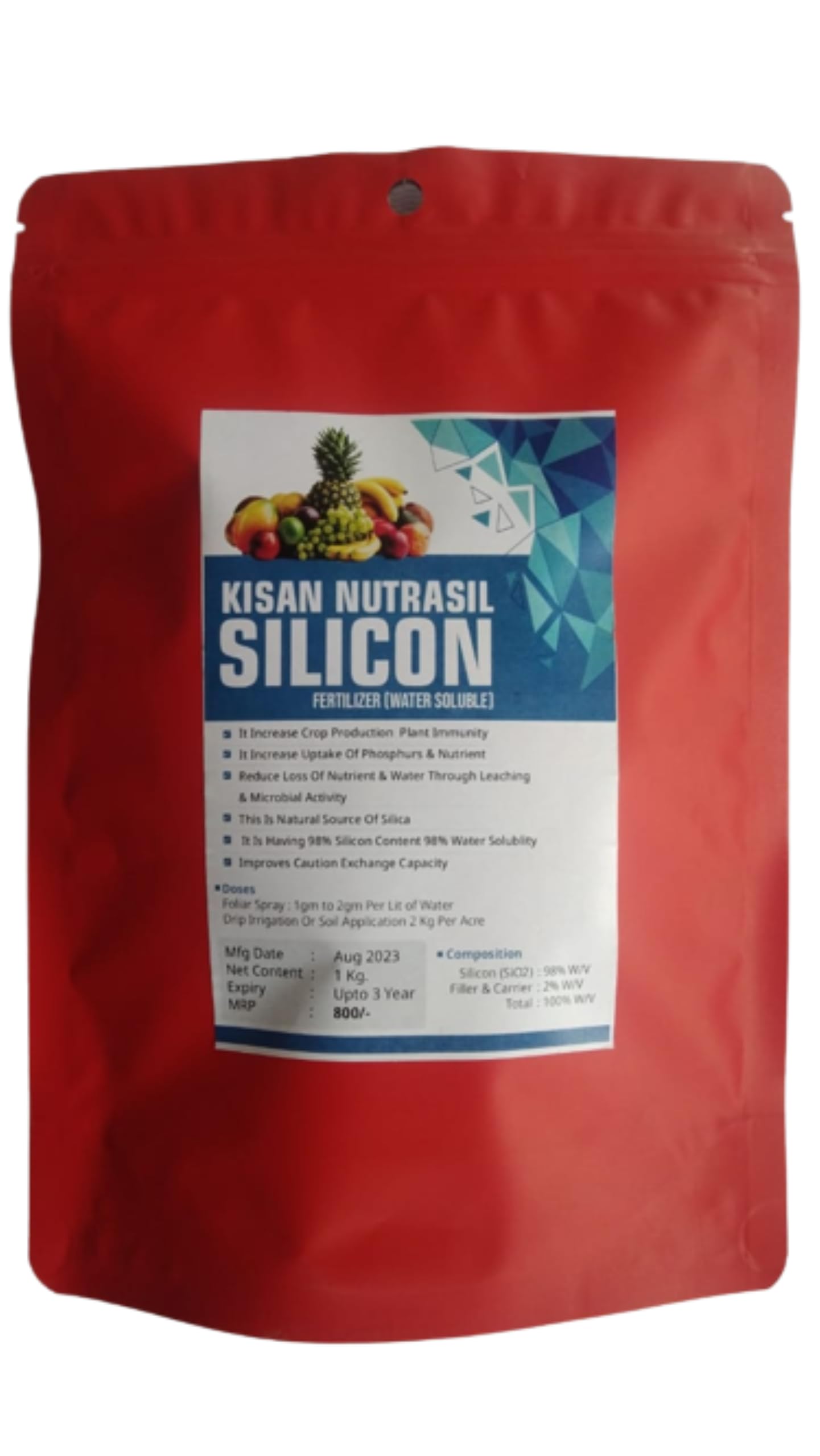 Nutrasil Silicon Fertilizer For All Crop | Water Soluble Silicon Fertilizer For Spraying or Use For Drip Irrigation (2 kg) (B0C7VRCHRN) Amazon Price History, Amazon Price Tracker