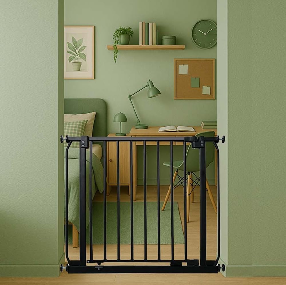 Safetots Elite Pressure Narrow Safety Gate, 65.5cm - 74.5cm, Matt Black, Narrow Pressure Fit Stair Gate, Baby Gate for Doors Hallways and Spaces, Safety Barrier, Easy Installation — view 8