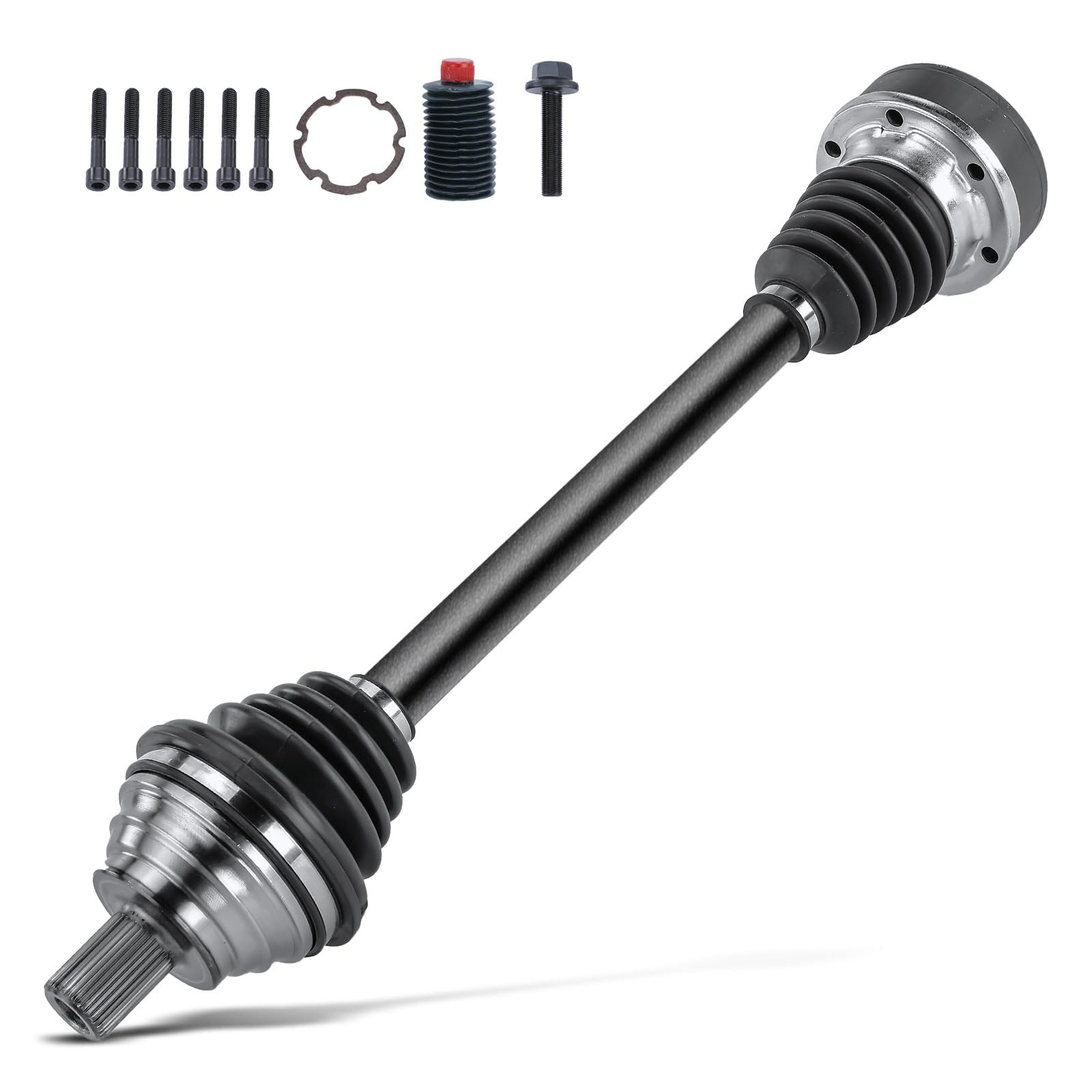 Frankberg Eje motriz Eje de transmisión Caja de cambios manual Eje delantero Izquierda sin ABS-Ring Compatible con A3 8P1 Golf V 1K1 J.e.t.t.a III 1K2 Replace# 1K0407271DH