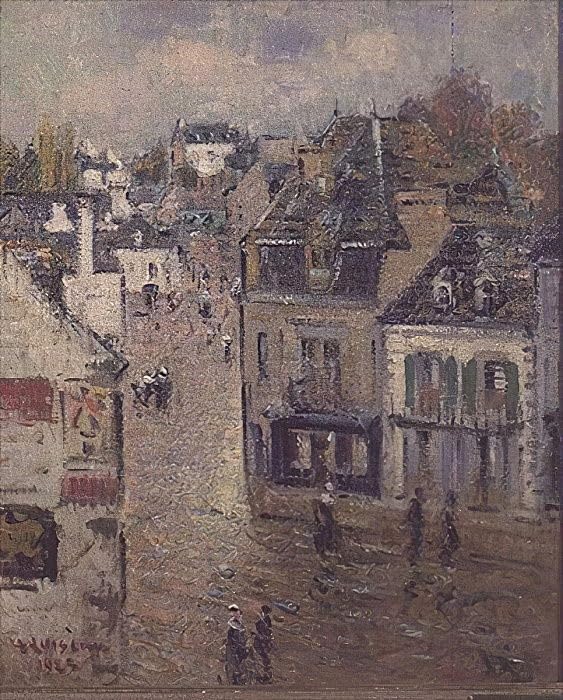 Impression d'affiches Gustave Loiseau toile Street in Pont Aven art mural 60x90cm