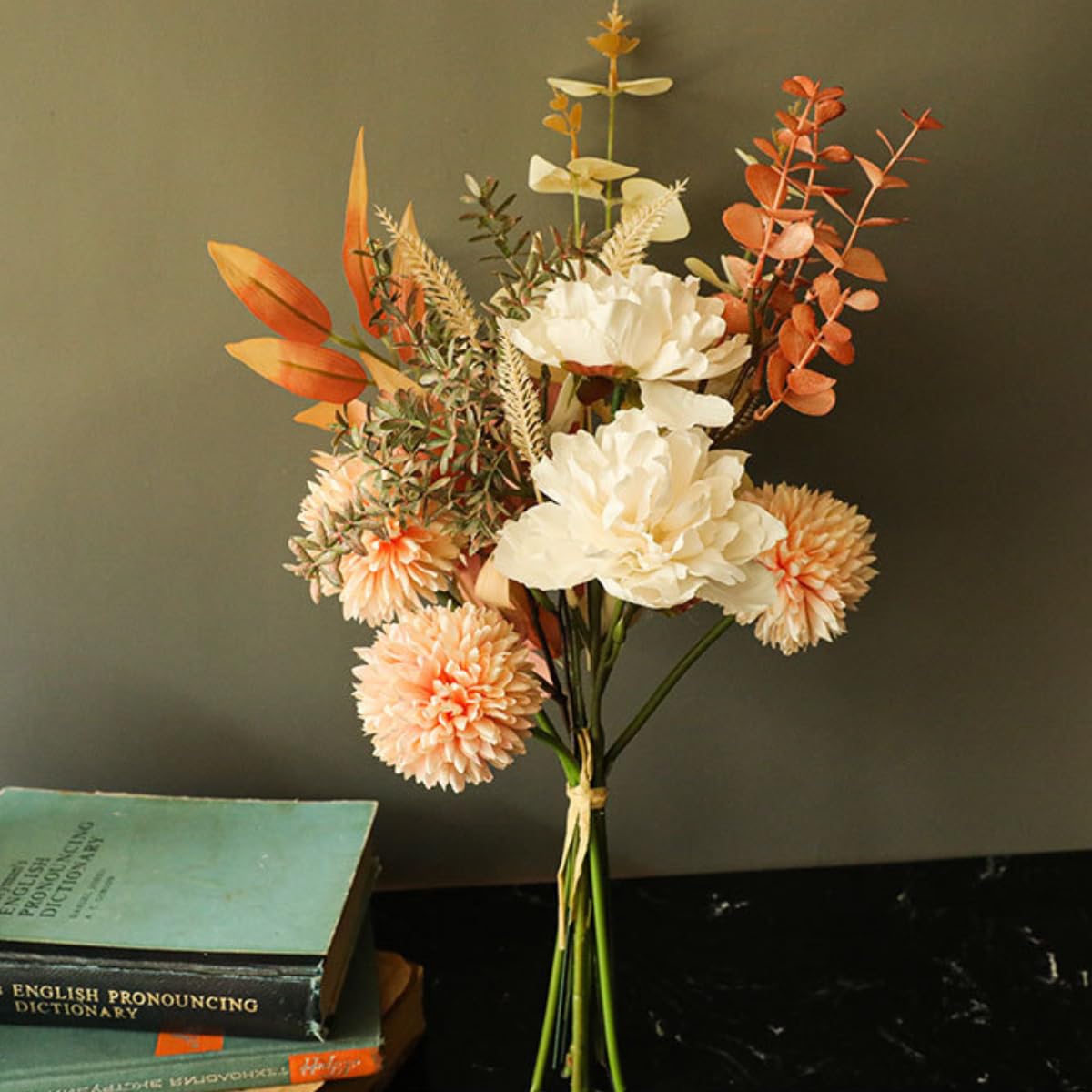 KARLOR Artificial Flower Bouquet Artificial Flowers Decoration Hydrangea Peony Dandelion Flower Silk Flower Arrangements for Wedding Bouquet Centrepiece Garden Home Decoration Artificial Flowers Like