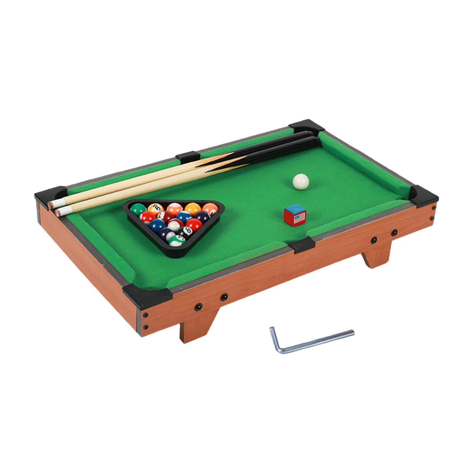 de Billar pequeña, Paquete de Regalo Divertido para la Familia, Incluye Bolas de Billar, Tacos, Elementos Esenciales para la Sala de Juegos de