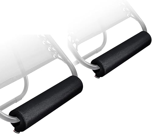 Juego de 2 reposapiés para silla de gravedad cero, cojín para reposapiés plegable antigravedad, acolchado para reposapiés para patio, césped, silla