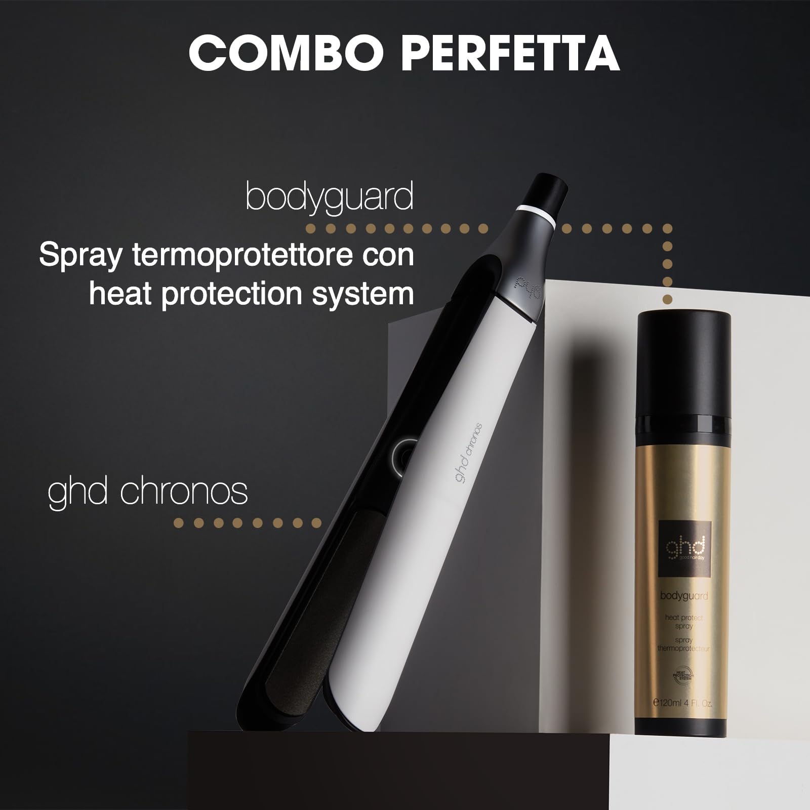 ghd Chronos Piastra & Styler Bianca – La Più Avanzata, Styling 3X Più Veloce, Maggiore Lucentezza – Senza Danni da Calore Estremo – Per Tutti i Tipi di Capelli | 85% più luminosità, Lamelle in Ceramica, Tecnologia HD Motion-Responsive, Styling 3 Volte più