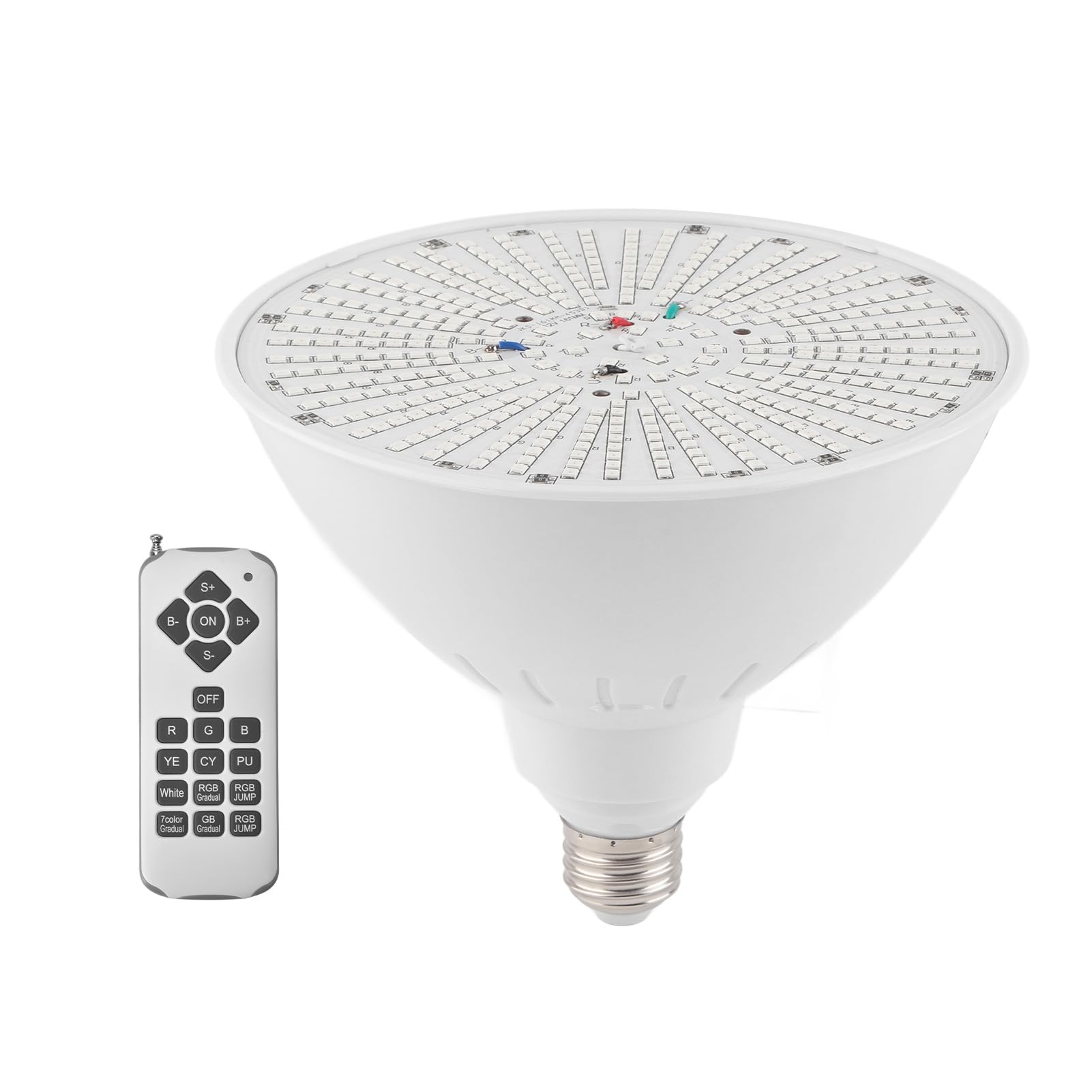 Żarówka LED do Basenu z Pilotem, Zmieniająca Kolor RGB żarówka do Basenu na Domowe Przyjęcie Przy Basenie, Rozmiar 6,7 X 6,7 X 5,5 Cala