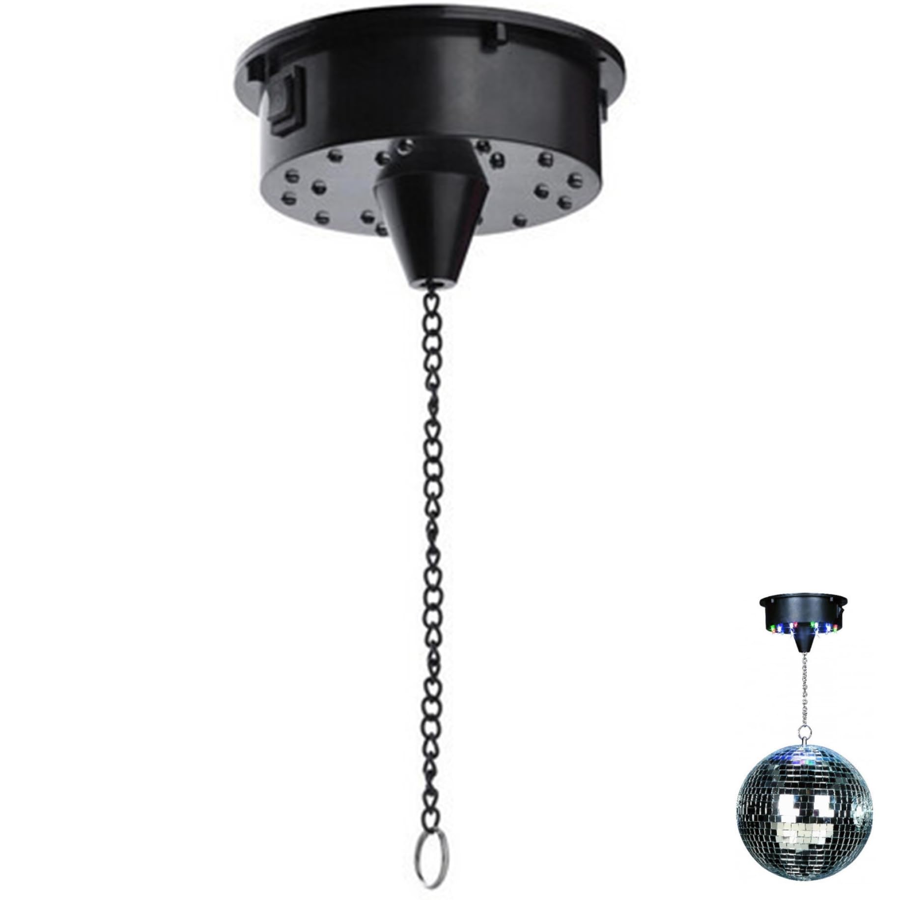 Moteur de boule disco LED rotateur autonome activé par le son pour salle de danse