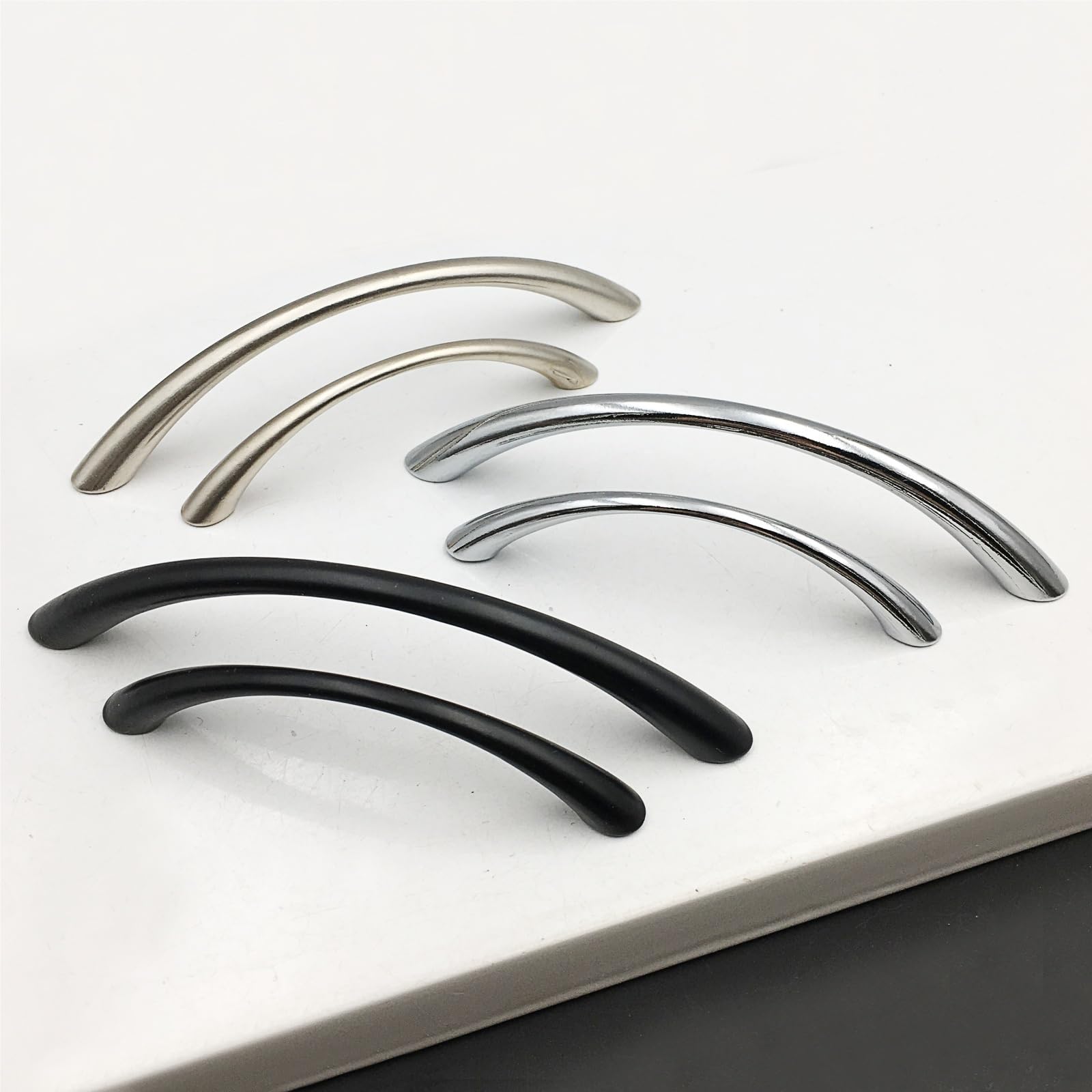 Paquete de 4 tiradores dorados cepillados para cajones de cocina, 64/96/128 mm, accesorios de armario y baño, accesorios modernos para muebles, fácil instalación