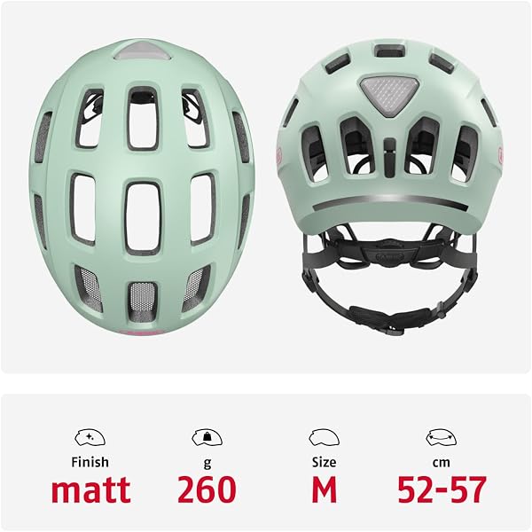 ABUS Youn-I 2.0 Casco per Ragazzi - Casco da Bicicletta con Luce per Bambini, Adolescenti e Giovani Adulti - per Ragazze e Ragazzi - 3