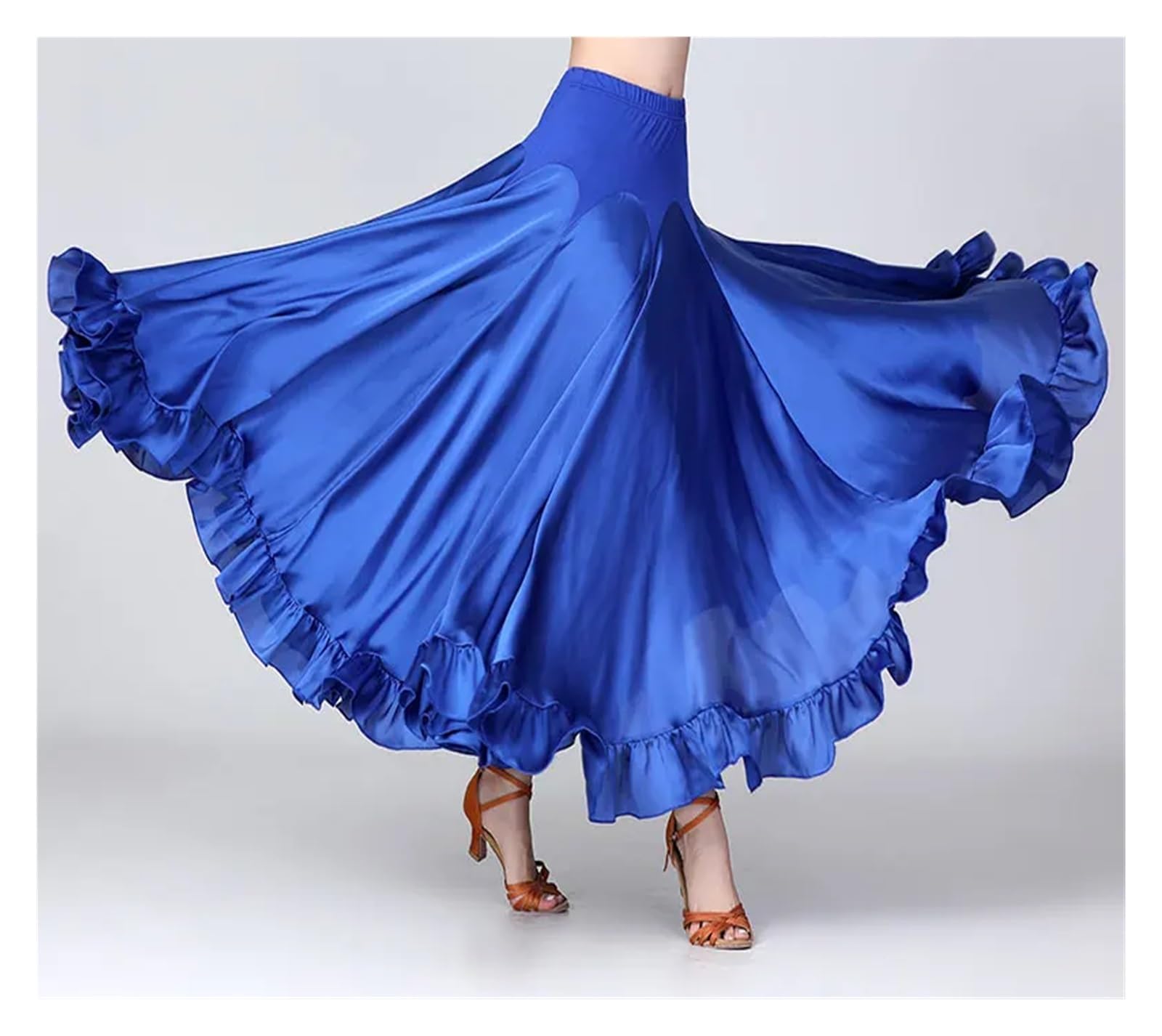 Jupe Longue Femme Jupe de Danse Moderne for Femmes, Jupe de Danse Standard Nationale, Costumes de Danse de Salon, Grandes Jupes Swing, Jupes de Valse de scène