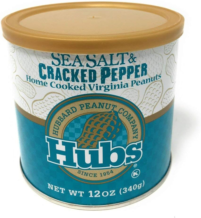 Hubs Peanuts, Peanuts Virginia Sea Salt Cracked Pepper, 12