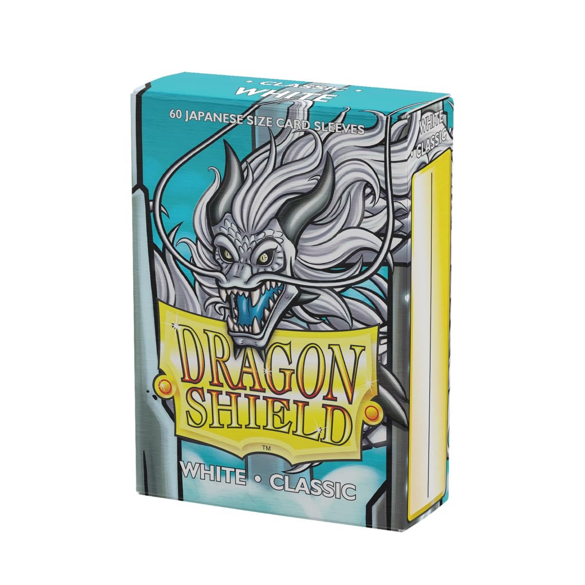 Dragon Shield - Classic Sleeves - Japanese Size | 60 CT - Smooth & Tough Premium TCG Sleeves - Compatible with Yu-Gi-Oh, Naruto, Cardfight & Vanguard | White โ image 1