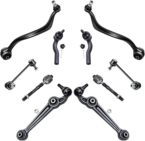 Miniatura 116 de Detroit Axle - Kit de suspensión frontal de 10 piezas para Chevy Trailblazer GMC Envoy XL Buick Rainier 9-7X Ascender, inferior y superior, 4 brazos