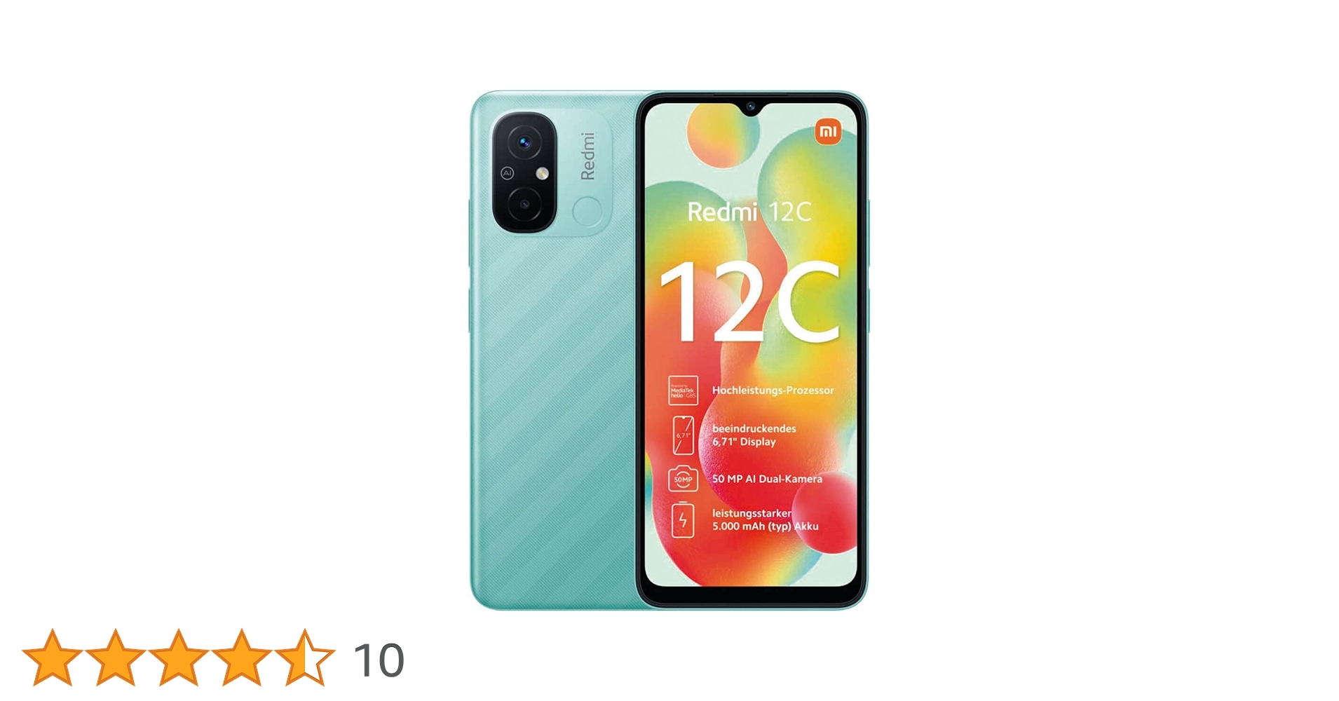 Ｅrin24　Redmi 12C 4GB 128GBシムフリー Xiaomi Redmi 12C 4G/LTE Mint Green 128GB + 4GB Dual-Sim