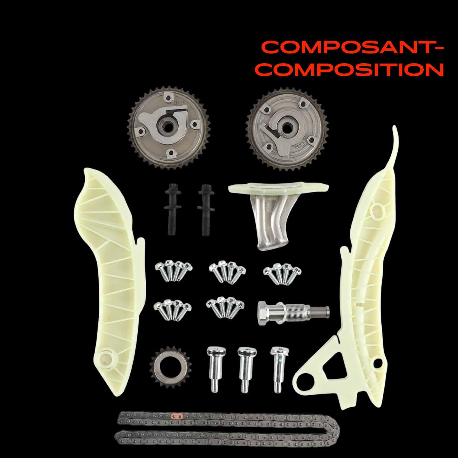 Frankberg Kit de chaîne de distribution, chaîne de distribution | 11318618318 Compatible avec: Coupé Série 3 E46, 508, DS5, M.i.n.i Cabriolet R57, 207 WA_WC_, M.i.n.i Clubvan R55