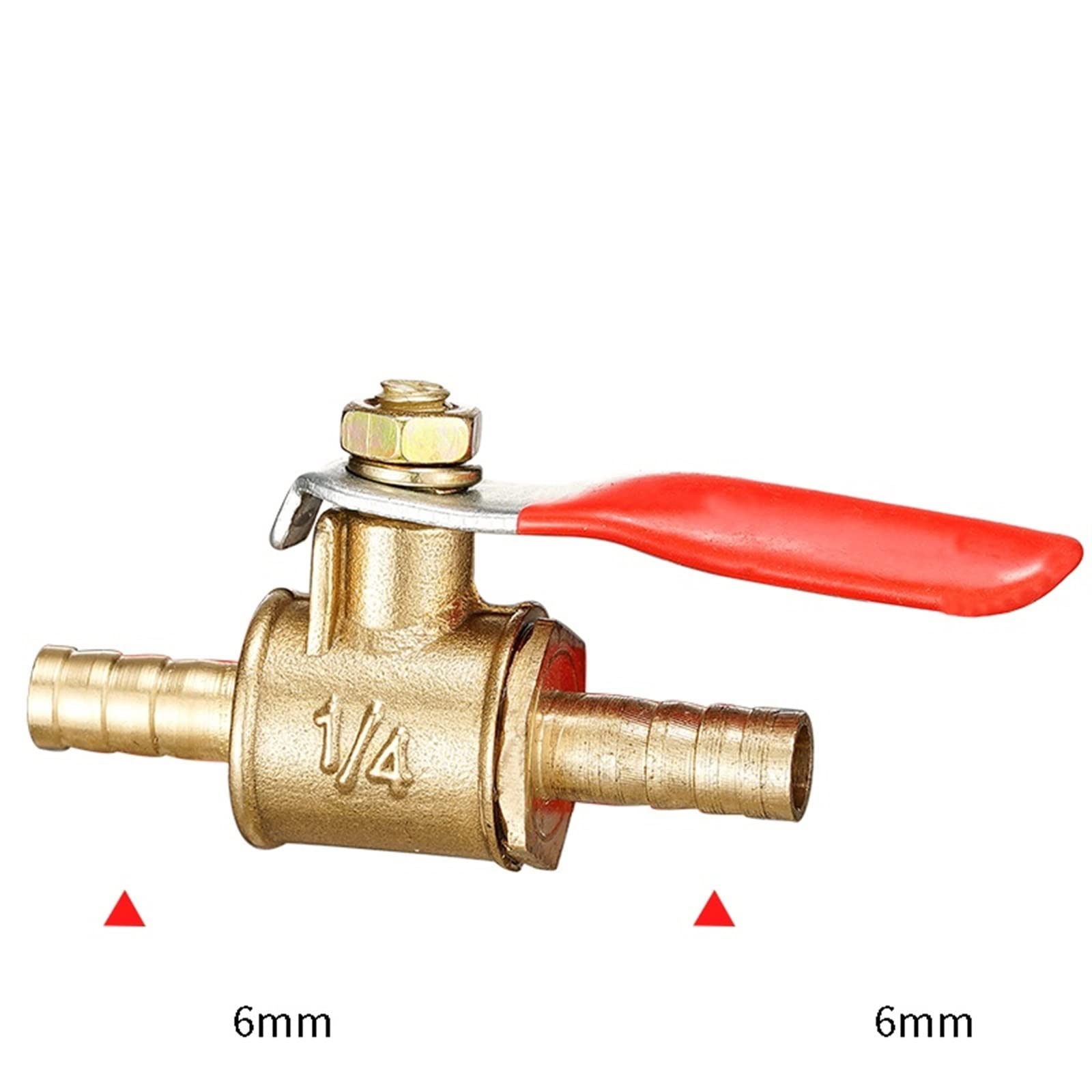 6mm-19mm 6-8 pneumatyczne złącze uchwyt węża Barb Inline mosiądz woda olej powietrze gaz przewód paliwowy odcinający zawór kulowy złączki rurowe 1 szt. (kolca 16 mm)