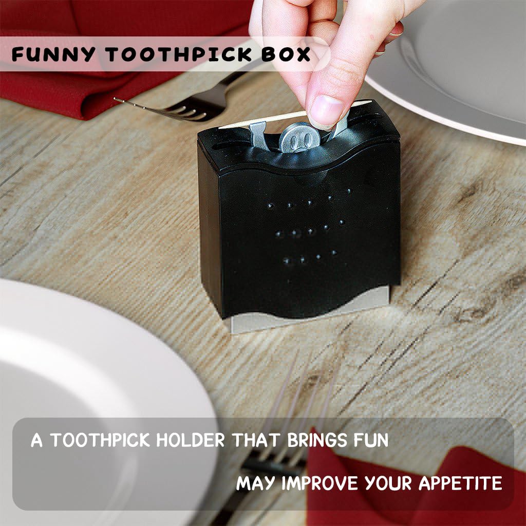 Porte-Cure-Dents Automatique 6,5 cm Distributeur Noir