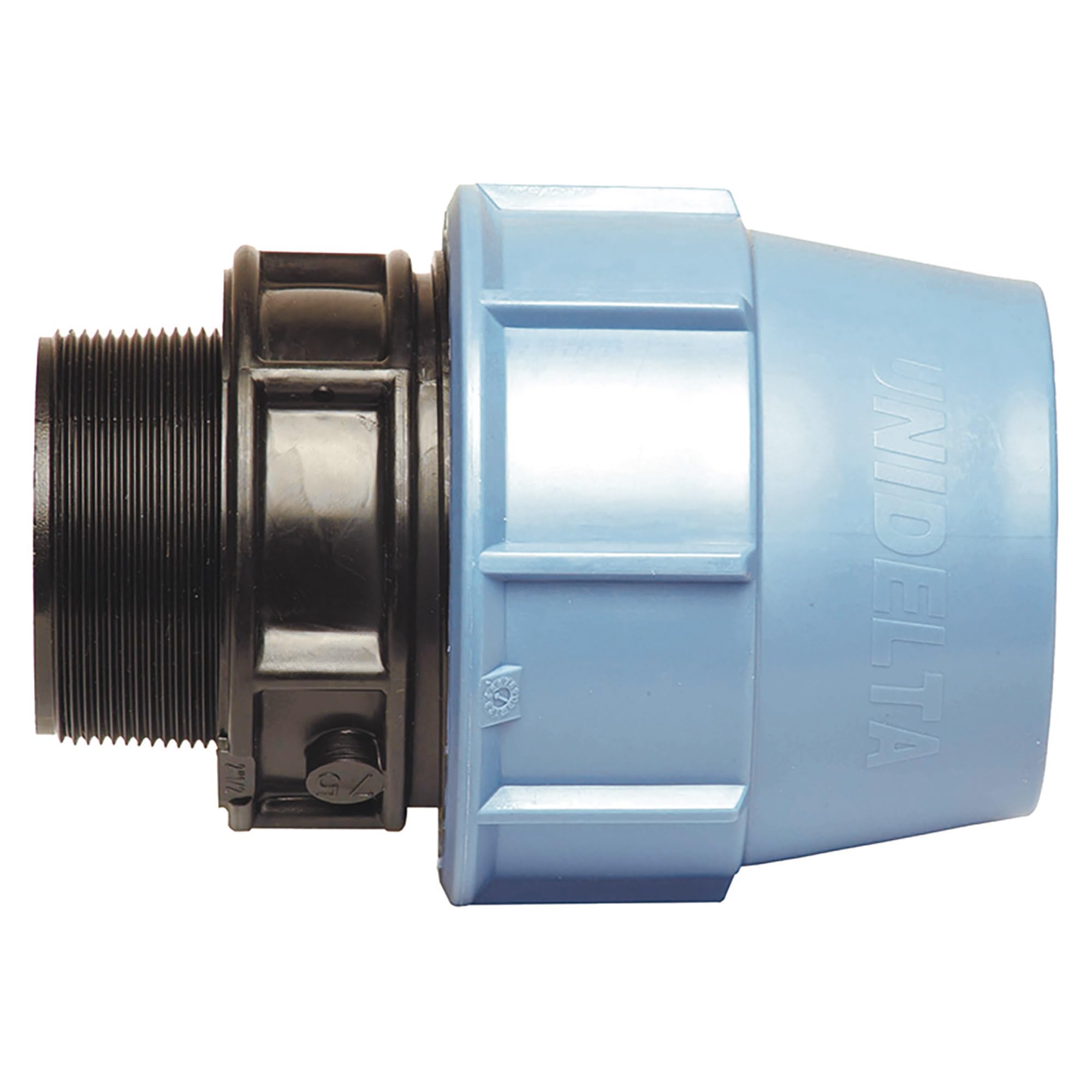 SOMATHERM FOR YOU, Raccord plastique droit pour tube PE Ø20 mm - Mâle 1/​2" - Installation facile pour irrigation - Résistant jusqu'à 16 bars et 80°C - Norme ACS - Étanchéité fiable
