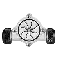 Vista 7 de Water Flow Indicator, Water Cooling Flow Meter Indicator 8 Impellers Fan PC Computer Cooling System Revolving Speed Meter for Cooler Chiller G1/4