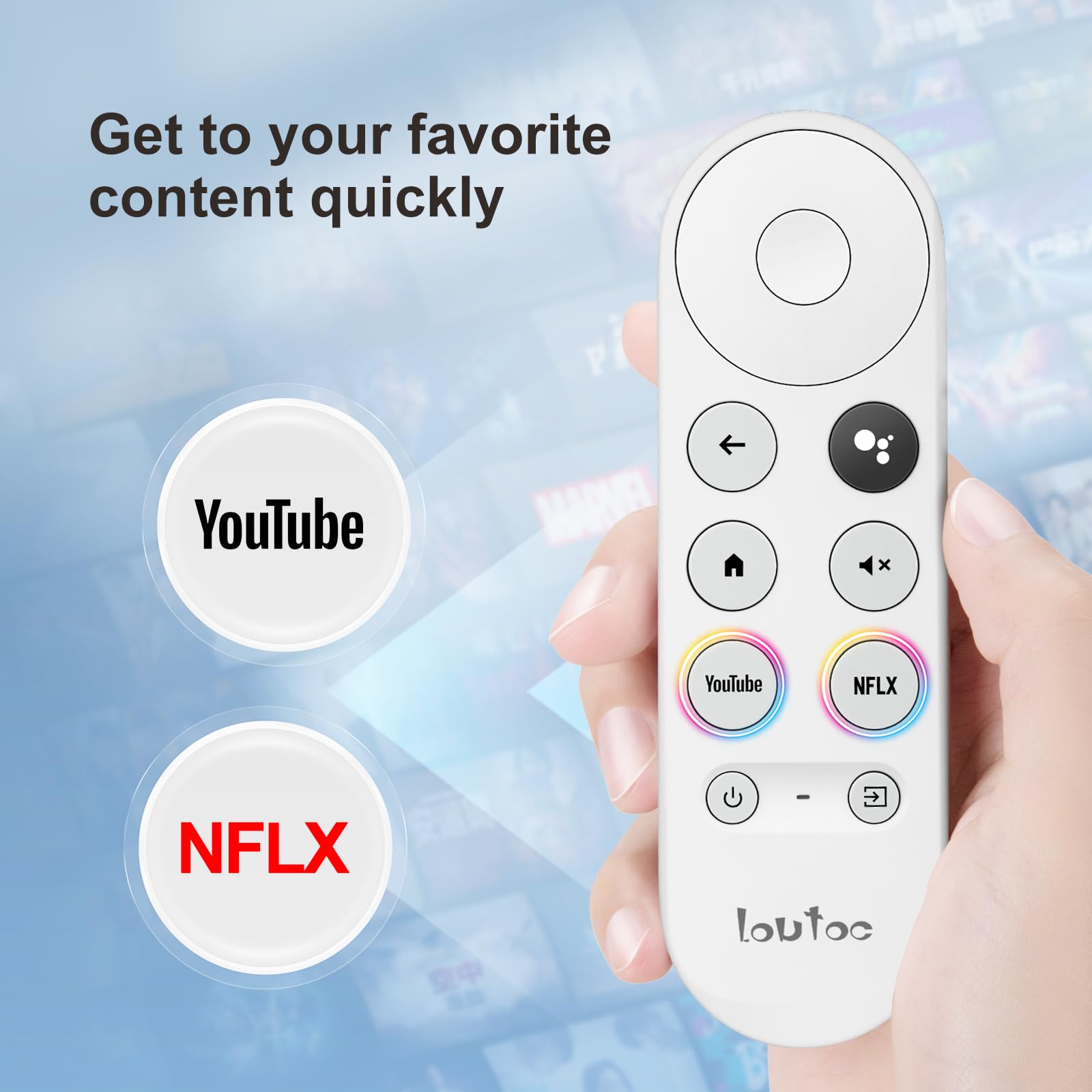 Zamienny pilot do Chromecasta z Google TV, pilot Chromecast do Google HD/4K & Google TV Streamer 4K