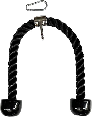 Miniatura 8 de Accesorios para cable de cuerda de tríceps, accesorios para máquina de cables para gimnasio en casa, cuerda de tríceps de 27 pulgadas para fijación