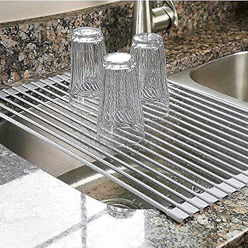 Ipegtop Expandable Dish Drying Rack & Over Sink Roll Up Dish Drying Rack #TOP7