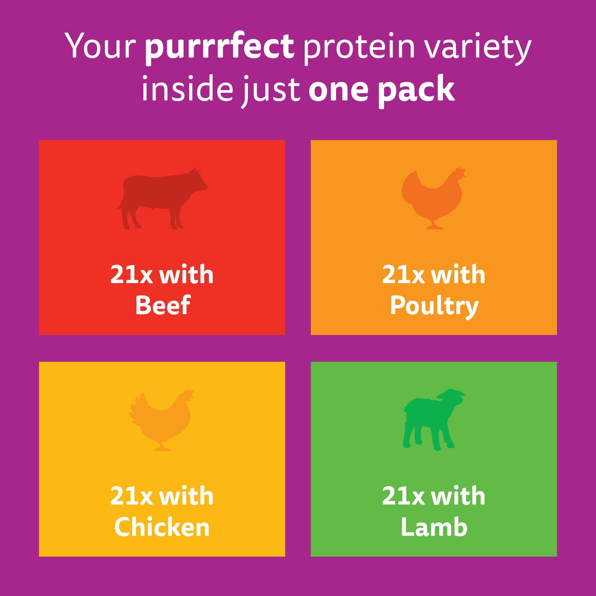 whiskas Junior Classic Selection in Gravy 84 Pouches, Wet Kitten and Cat Food, Selection of Beef, Lamb, Chicken and Poultry, Megapack (84 x 85 g)