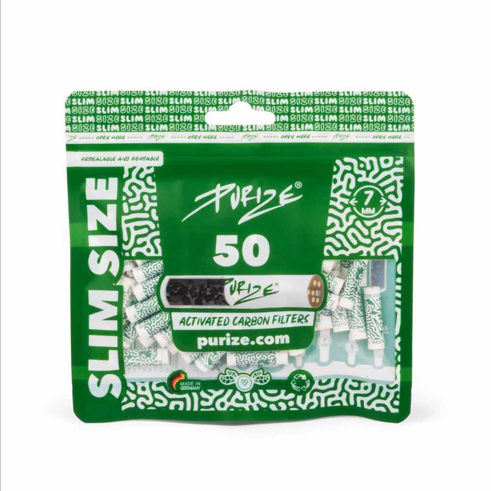 50-250 PURIZE® Slim Size 7 mm Filtro de carbón activo (5 x 50)
