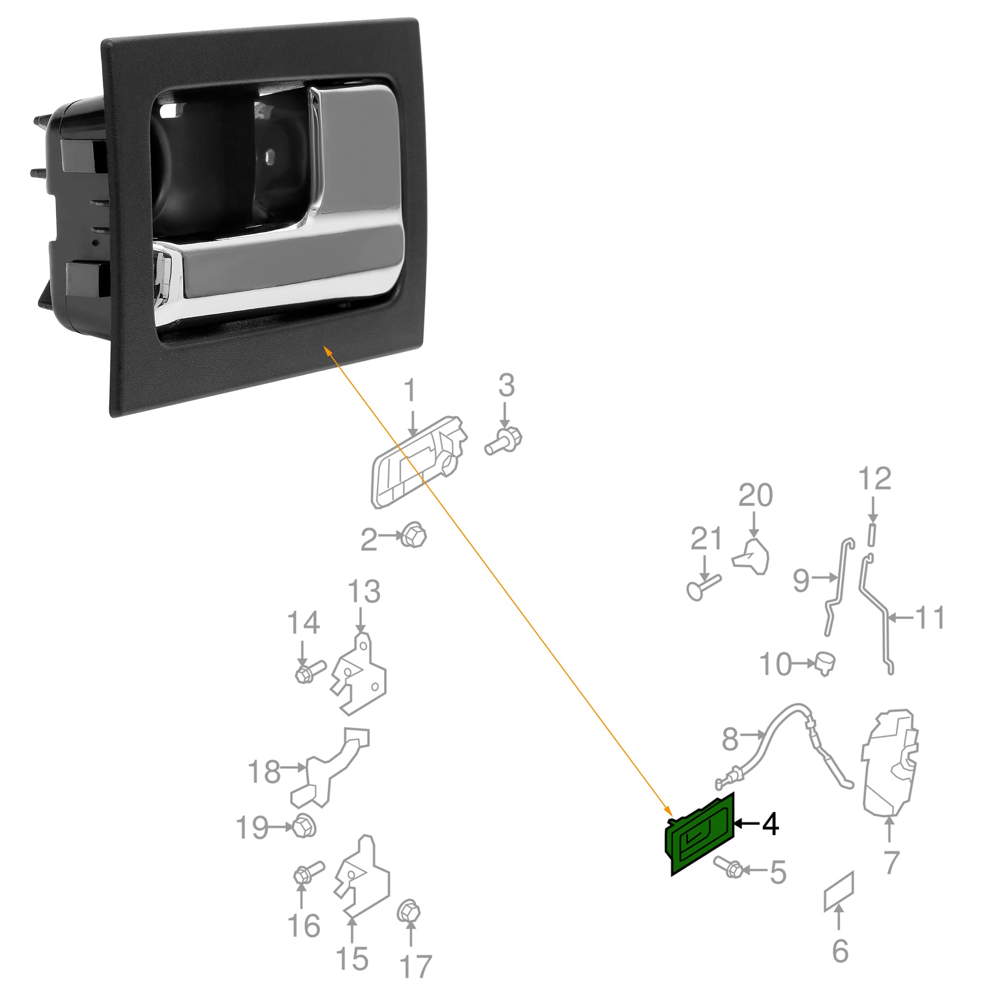 Amazon.com: Gledewen Interior Door Handle, Compatible with 2009