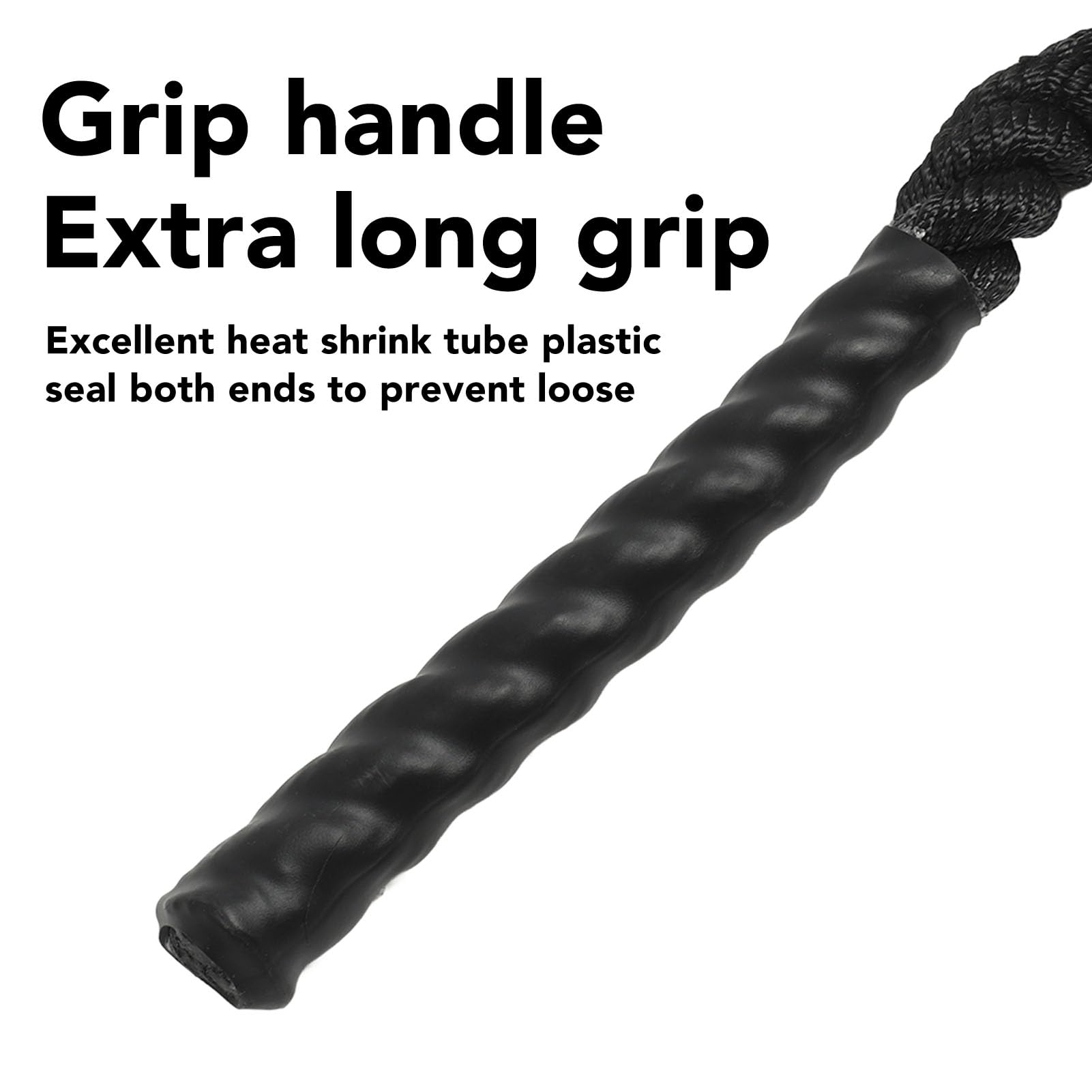Power Battle Rope Schwarz Leichtes Basics Battle Exercise Trainingsseil für Krafttraining