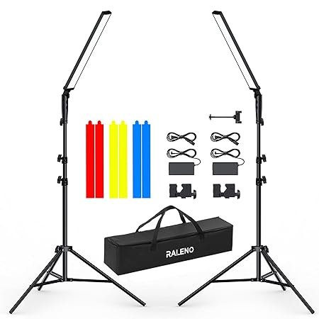RALENO - LED Video Light Bar, Photography Lighting Kit, Continuous Fill Light (45W, 2700K-6500K, 97CRI, 78