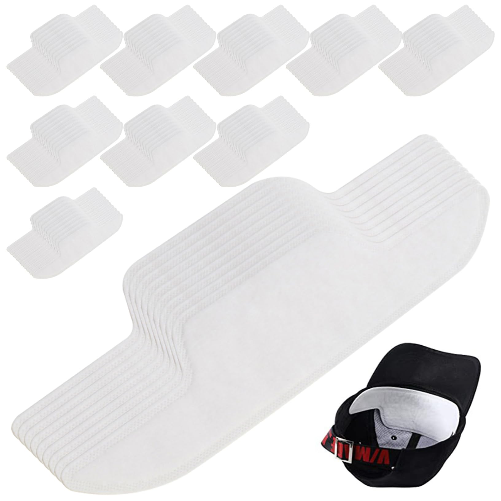 Almohadillas absorbentes de sudor para gorras, sombreros y protectores de frente