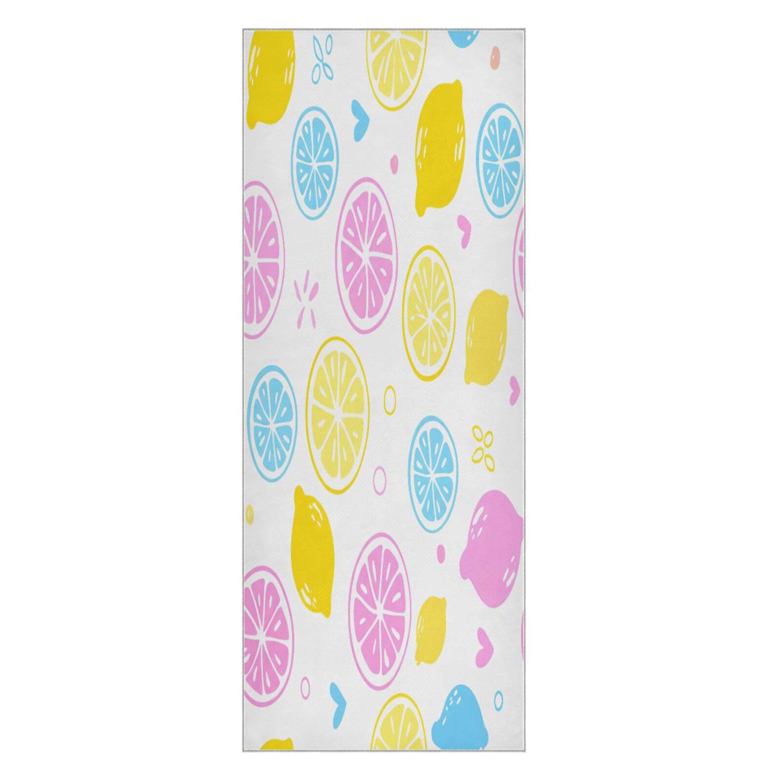 BURSTDDY Lemon Slice Hot Yoga Towel Absorbent Non Slip Yoga Mat Towel