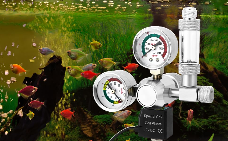 Aqua-Noa CO2 drukregelaar BASIC voor wegwerpflessen met 1 manometer en