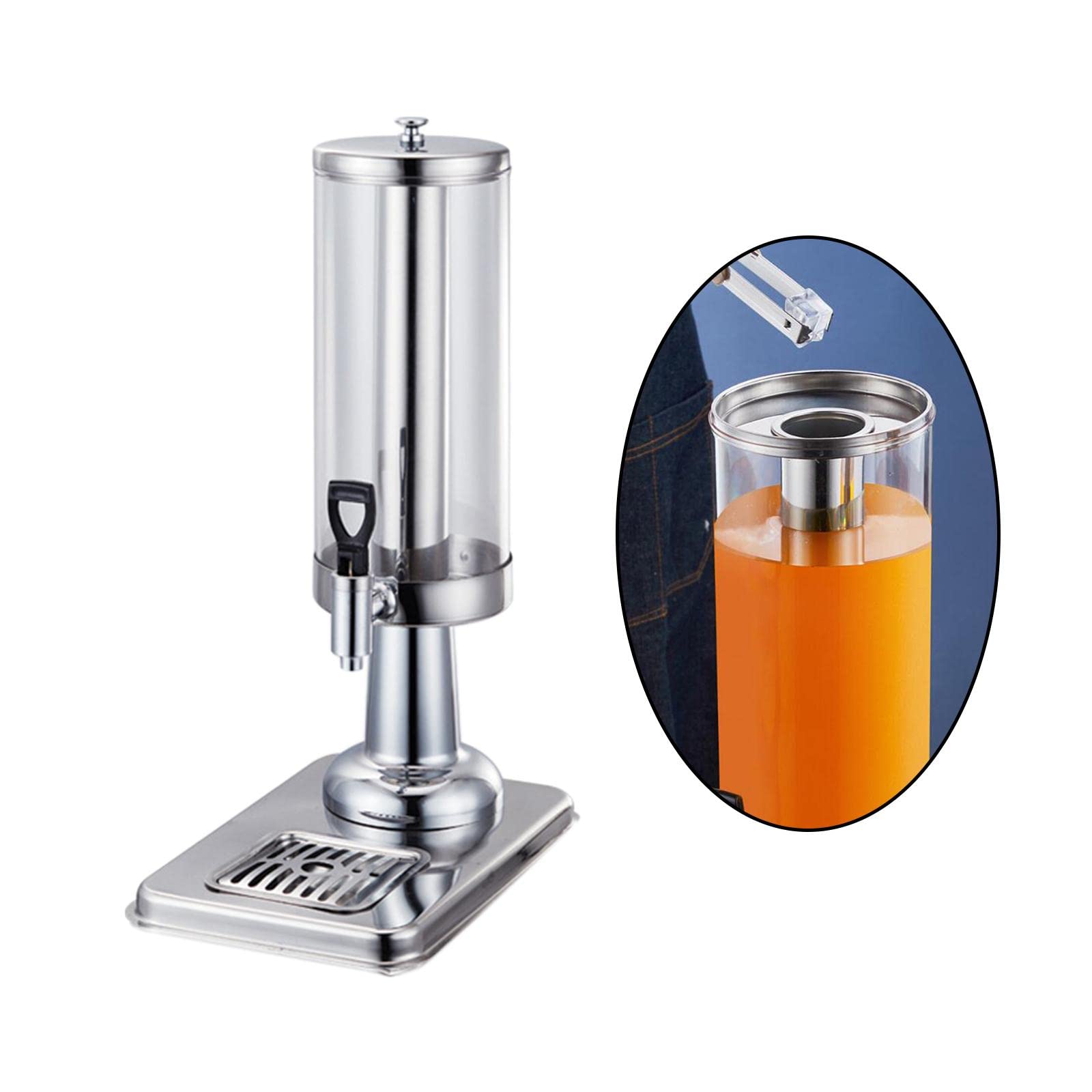 Dispensador de bebidas con núcleo de hielo, paquete de 2 dispensadores de bebidas transparentes de 3 litros para fiestas