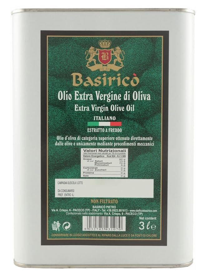 Unfiltered 3L Metal Tin by Oleificio Basirico miniatura 1