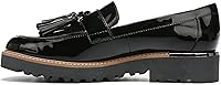 Franco Sarto Women's Carolynn Tassel Loafers: Chic Menswear-Inspired Lug Sole Slip-Ons with 1.5" Platform