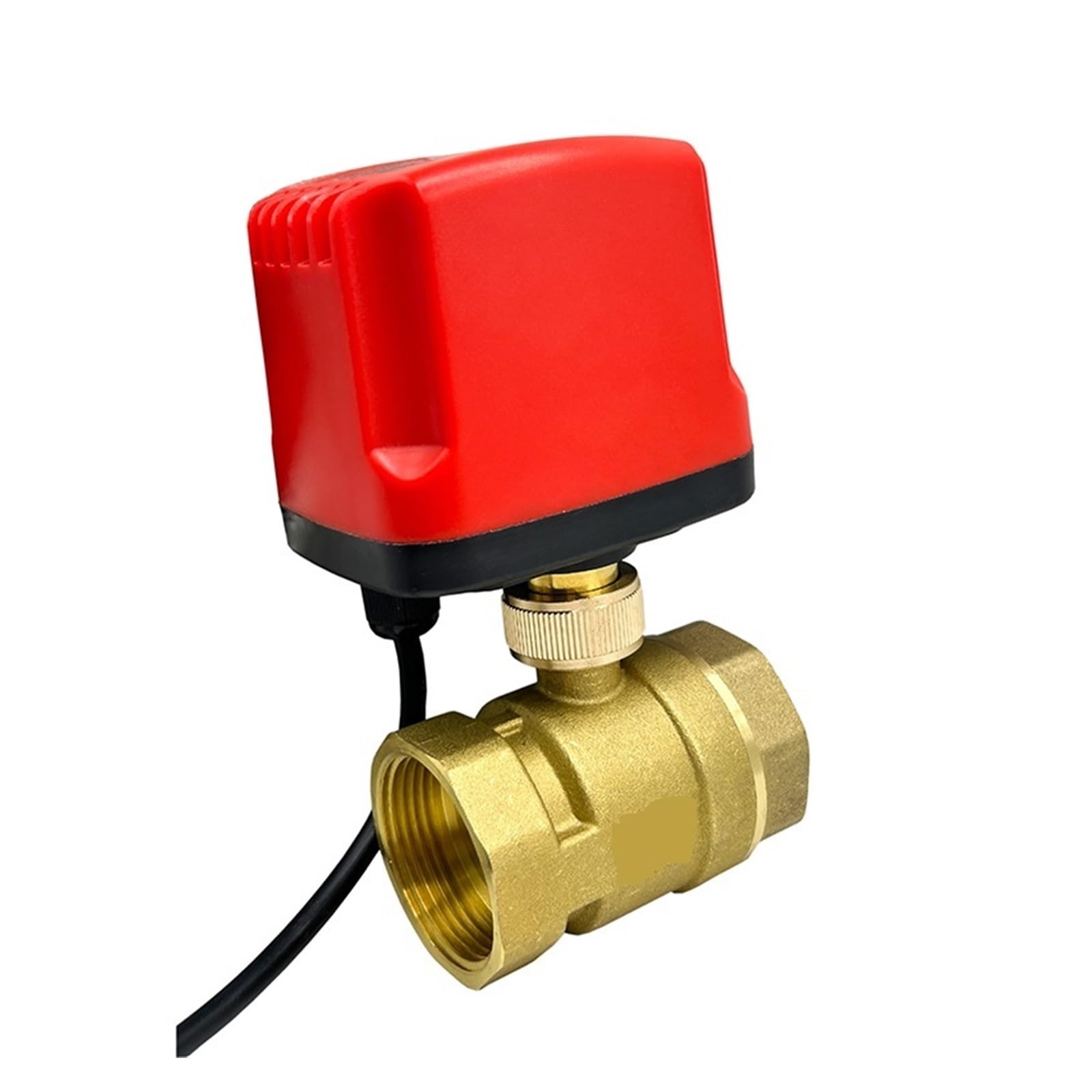 Válvula de bola, Válvula de bola motorizada 1/2" 3/4" 1" 2" eléctrica latón resistente al agua tres cables o dos líneas(1",12_CR04)