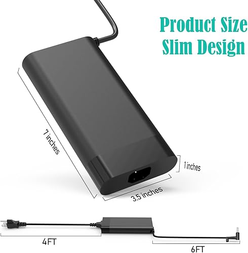 Miniatura 4 de Cargador de CA GaN de 330 W para HP Omen 17 17-ck0000 17-ck0010nr 17-ck1021nr 17-ck1111nr 17-ck0065cl 17-ck2000 17-cm2000 16-n0797nr 16 -n003 3dx