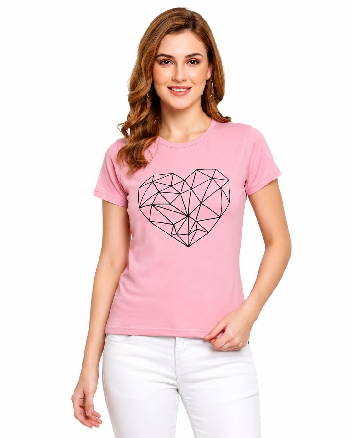 WROGN 100% Cotton Printed T Shirt for Women | Round Neck Half Sleeve Casual Graphic Tee | Soft Lightweight Breathable Regular Fit Cotton T-Shirt Summer Top for Girls & Women in multi