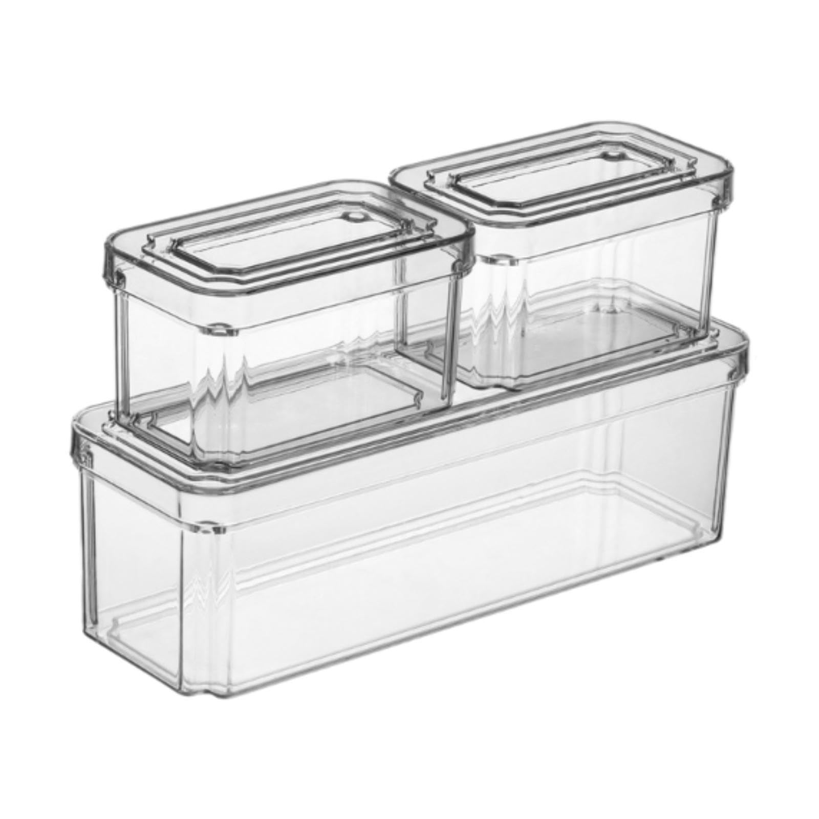 TUXCAXI Refrigerator Storage Box Set Includes Various Sizes For Storing Food As Remains Fresh With Easy Access And Visibility Multipurpose Storage Container