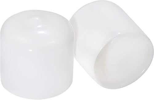 Tapones de goma redondos de 1 pulgada (0.984 in) fabricados en Estados Unidos para agujeros (paquete de 20) - Tapas de goma blancas flexibles -